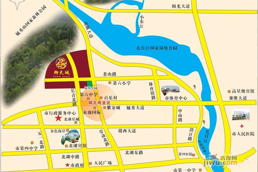 御天城商业广场位置交通图3